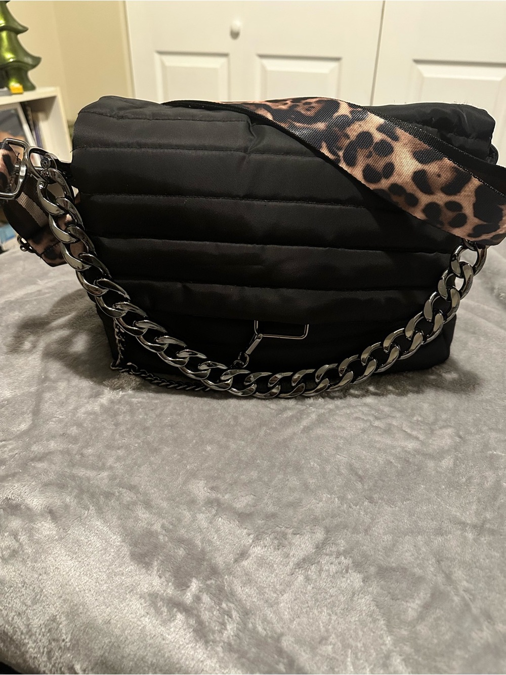 Katrina Szish x Think Royln Nylon Crossbody - The Odeon Black Puffer Messenger